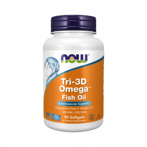 NOW Tri-3D Omega Softgels, 90 капсул