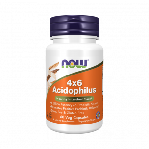 NOW 4х6 Acidophilus, 60 капсул