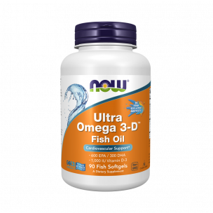 NOW Ultra Omega 3-D, 90 капсул