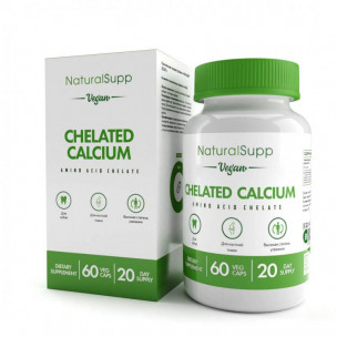 Natural Supp Chelated Calcium, 60 вег.капс