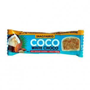 Snaq Fabriq Coco Bar Батончик глазированный в белом шоколаде, 40 гр