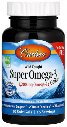 Carlson Labs Super Omega-3 Gems, 100+30 капсул