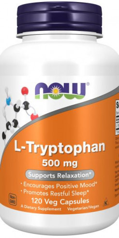 NOW L-Tryptophan 500 mg, L-Триптофан 500 мг, 120 капсул