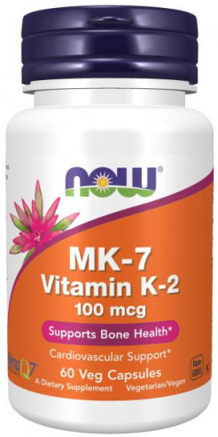 NOW MK-7 Vitamin K-2 100 mcg, 60 капсул