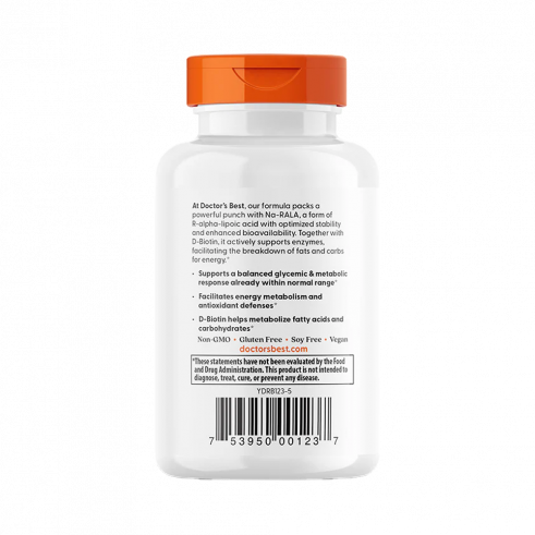 Doctor's Best Stabilized R-Lipoic Acid, Липоевая кислота, 60 капсул