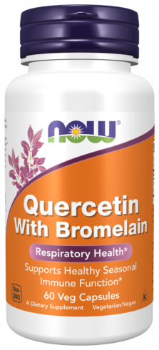 NOW Quercetin with Bromelain, 60 капсул