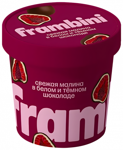 Frambini Малина в белом и темном шоколаде, 130 грамм