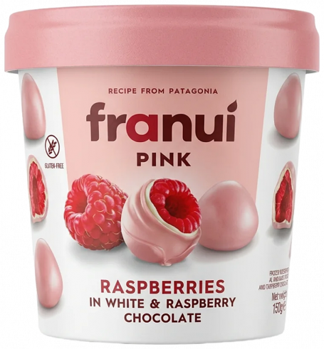 Franui Малина в белом и малиновом шоколаде, 150 грамм
