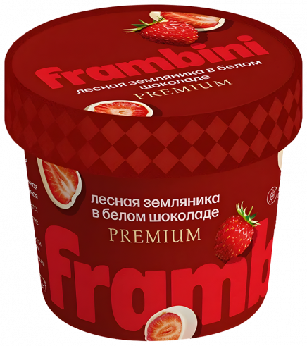 Frambini Земляника в белом шоколаде, 60 грамм