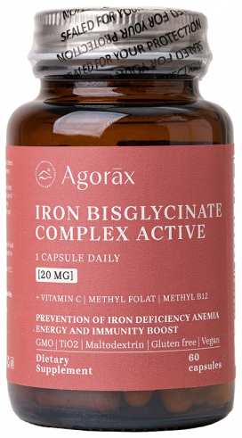 Agorax Iron Bisglycinate Complex Active, 60 капсул