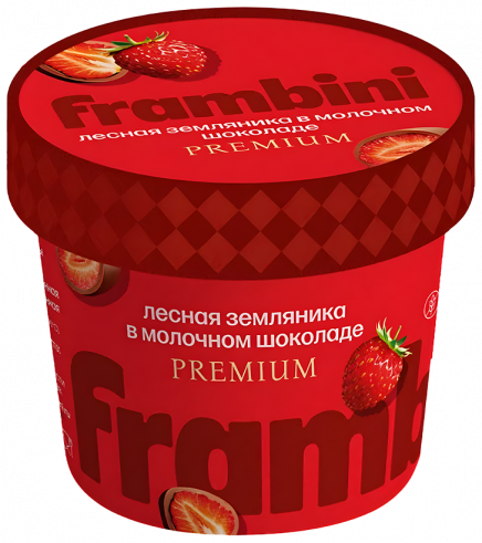 Frambini Земляника в молочном шоколаде, 60 грамм