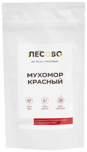 Лесово Мухомор красный шляпки, 100 грамм