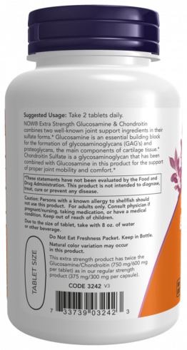 NOW Extra Strength Glucosamine &amp; Chondroitin, 120 таблеток