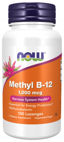 NOW Methyl В-12, Метил Витамин В-12, 100 таблеток