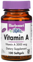 Bluebonnet Nutrition Vitamin A 10,000 IU, Витамин А 10,000 МЕ, 100 капсул