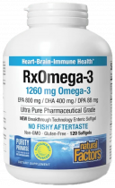 Natural Factors RxOmega-3 600 mg EPA/DHA, 120 капсул
