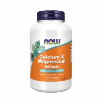 NOW Calcium &amp; Magnesium Softgels With Vitamin D and Zinc, 120 капсул