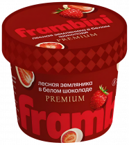 Frambini Земляника в белом шоколаде, 60 грамм