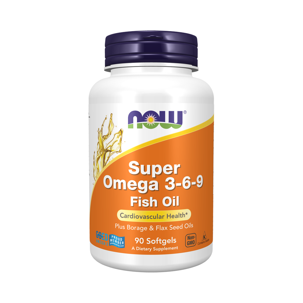 NOW Super Omega 3-6-9 1200 mg, Супер Омега-3-6-9 1200 мг, 90 капсул